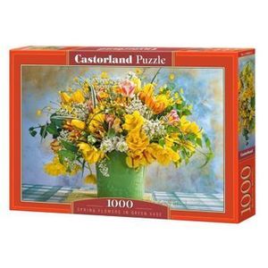 Puzzle Spring Flowers in Green Vase, 1000 piese imagine