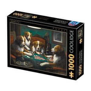 Puzzle adulti D-Toys Cassius Marcellus Coolidge - Poker Game, 1000 piese imagine