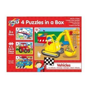 Set 4 puzzle-uri Galt - Vehicule, 30 piese imagine