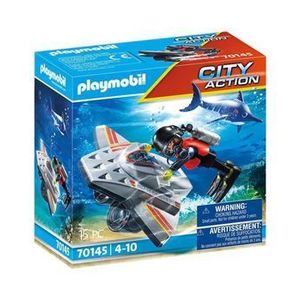 Set figurina Playmobil City Action - Scafandru cu scuter subacvatic imagine