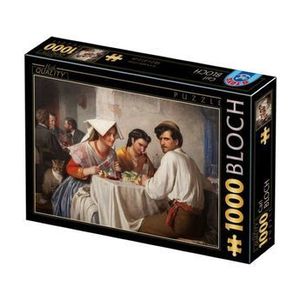 Puzzle adulti D-Toys Carl Bloch - In a Roman Osteria / Intr-o osterie romana, 1000 piese imagine