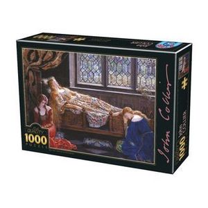Puzzle adulti D-Toys John Collier - The Sleeping Beauty / Frumoasa adormita, 1000 piese imagine