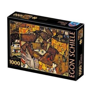 Puzzle adulti D-Toys Egon Schiele - Crescent of Houses, 1000 piese imagine