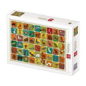 Puzzle adulti Deico Pattern Forrest Animals, 1000 piese imagine