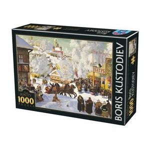 Puzzle adulti D-Toys Boris Kustodiev - Maslenitsa, 1000 piese imagine