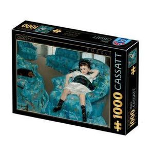 Puzzle adulti D-Toys Mary Cassatt - Little Girl in a Blue Armchair, 1000 piese imagine