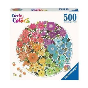 Puzzle Ravensburger cerc - Flori, 500 piese imagine