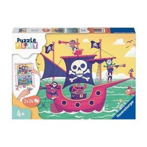 Puzzle si joc Ravensburger - Barca piratilor, 48 piese imagine