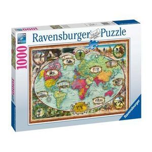 Puzzle Ravensburger - Harta lumii, 1000 piese imagine