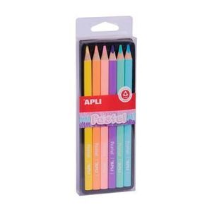 Set creioane colorate Apli Jumbo, Pastel, 6 bucati imagine
