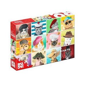Puzzle Roovi Cats with Hats, 1000 piese imagine