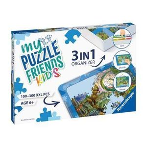 Organizator 3 in 1 pentru puzzle, albastru imagine