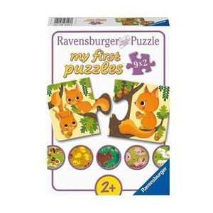 Puzzle Ravensburger - Animale si puiutii lor, 18 piese imagine