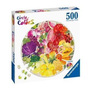 Puzzle Ravensburger cerc - Fructe si legume, 500 piese imagine