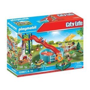 Set Playmobil City Life - Petrecere la piscina cu tobogan imagine