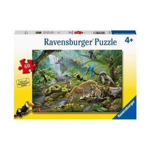 Puzzle Ravensburger - Animale in padurea tropicala, 60 piese imagine