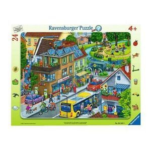 Puzzle Ravensburger tip rama - Orasul nostru verde, 24 piese imagine