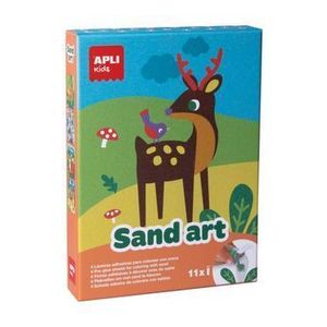 Joc creativ desen cu nisip 4 planse cu 10 culori nisip imagine