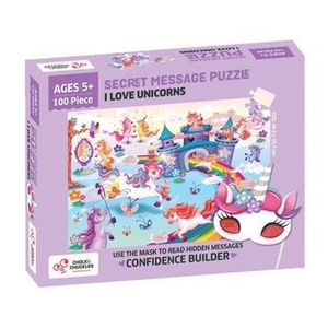 Puzzle magic Chalk and Chuckles- Secretele unicornilor, 100 piese imagine
