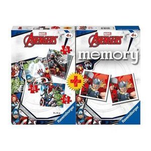 Puzzle si joc de memorie 3 in 1 - Avengers, 110 piese imagine