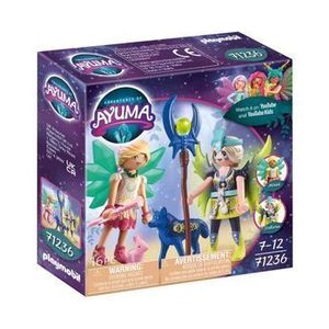 Set figurine Playmobil Adventures of Ayuma - Crystal Fairy si Moon Fairy, cu animalute de suflet imagine