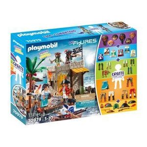 Set figurine Playmobil - Creeaza propria figurina, Insula piratilor imagine