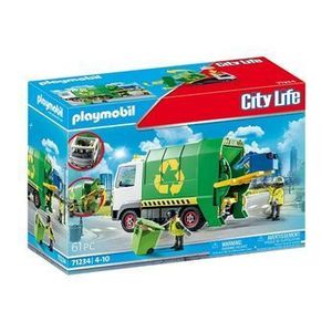 Set figurine Playmobil City Life - Camion de reciclare, cu accesorii imagine