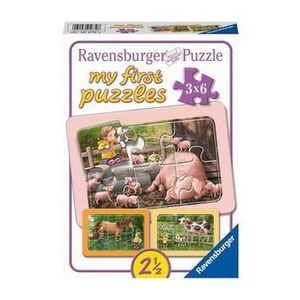 Puzzle 3 in 1 - Animale de la ferma, 18 piese imagine