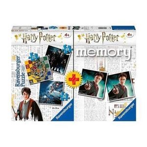 Puzzle si joc de memorie 3 in 1 - Harry Potter, 110 piese imagine