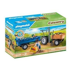 Set figurine Playmobil Country - Tractor cu remorca si muncitor imagine