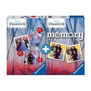 Puzzle si joc de memorie 3 in 1 - Frozen, 110 piese imagine
