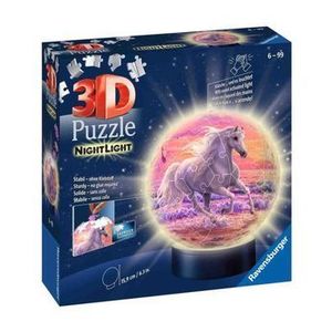 Puzzle 3D luminos - Cal pe plaja, 72 piese imagine