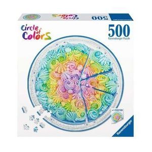 Puzzle Cerc prajitura curcubeu, 500 piese imagine