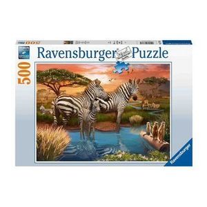 Puzzle Zebre la apa, 500 piese imagine
