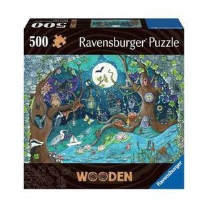 Puzzle Ravensburger lemn Padure, 500 piese imagine