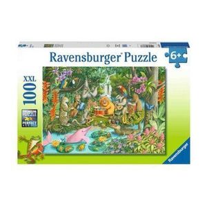 Puzzle Ravensburger Trupa de muzica a animalelor, 100 piese imagine