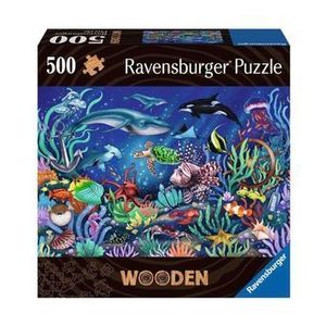 Puzzle Ravensburger lemn Lumea Subacvatica, 500 piese imagine