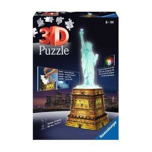 Puzzle 3D Ravensburger luminos Statuia Libertatii, 108 Piese imagine