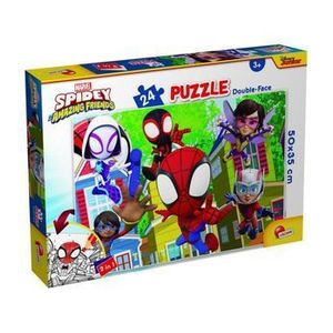 Puzzle de colorat - Distractie cu paienjenelul Marvel si prietenii lui uimitori, 24 piese imagine