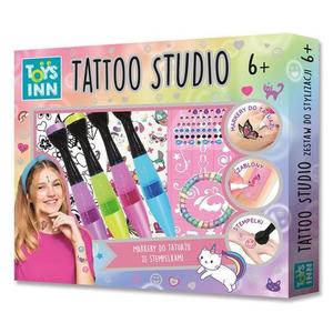 Set creativ tatuaje, Toys Inn, 6+, 25x22x3.5 cm, Multicolor imagine