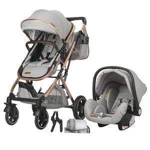 Carucior 3 in 1 ultracompact Coccolle Ravello, Moonlit Grey imagine