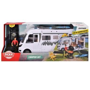 Rulota cu figurina si accesorii, Dickie Toys, Camper Hymer Camping Van Class B imagine