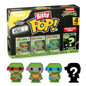 Set 4 figurine - Pop! Bitty - Teenage Mutant Ninja Turtles 8-Bit | Funko imagine