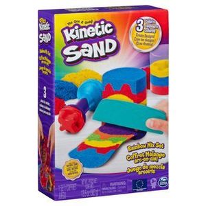 Kinetic Sand, set unelte de curcubeu si accesorii imagine