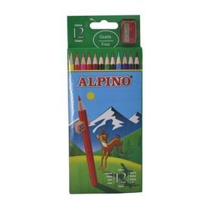Creioane colorate Alpino, cutie carton, 12 culori imagine