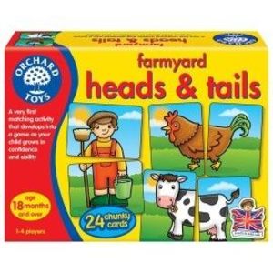 Joc educativ asociere Prietenii de la ferma FARMYARD HEADS & TAILS imagine