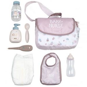 Gentuta de infasat pentru papusa Smoby Baby Nurse Changing Bag crem cu accesorii imagine