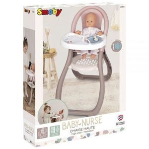 Scaun de masa pentru papusi Smoby Baby Nurse maro imagine