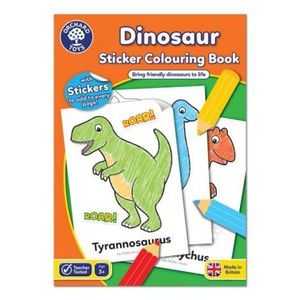 Carte de colorat cu activitati in limba engleza si abtibilduri Dinozaur DINOSAUR imagine