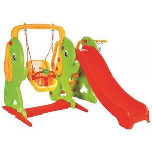 Centru de joaca Pilsan Elephant Slide and Swing Set imagine